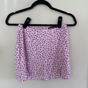 Purple floral skirt